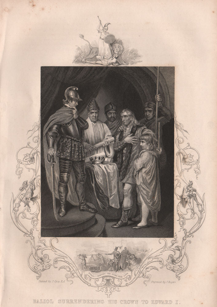 JOHN BALLIOL. surrendering his crown to Edward I. Taking the Stone of Scone 1853